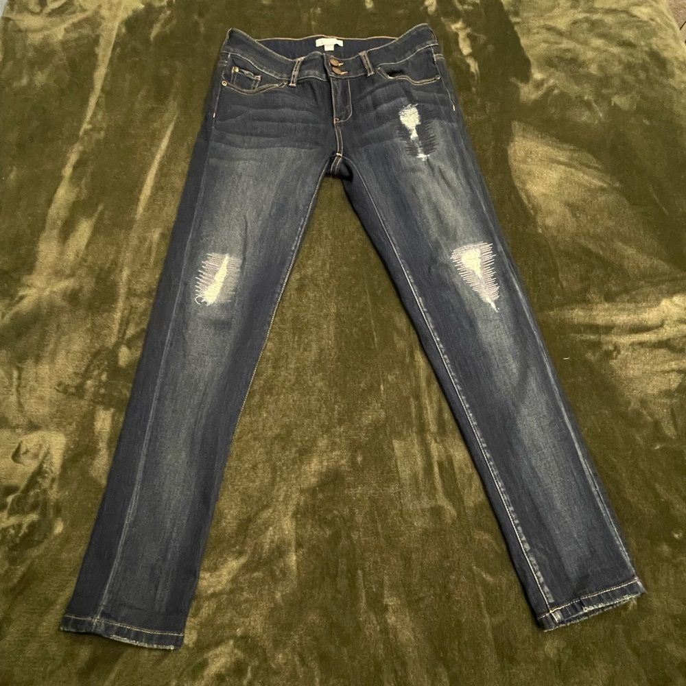 New York & Company Distressed Blue Jeans